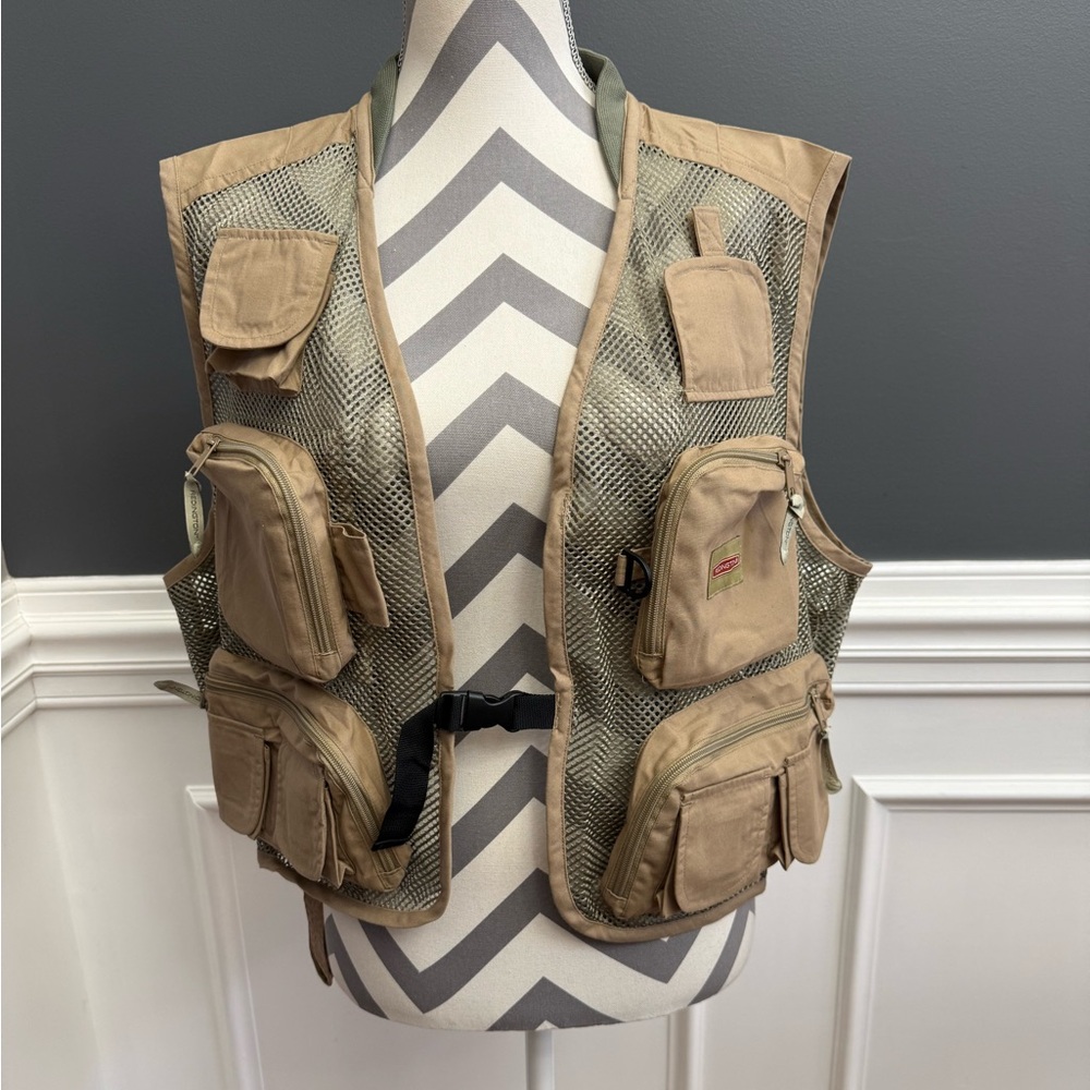 Redington Men's Fly Fishing Vest Large/Xl Clark Fork Mesh Beige Tan - new